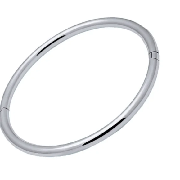 NEW Classic Hinged Bangle Bracelet | 925 Sterling Silver - Picture 2 of 12